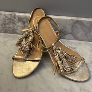 Marc Fisher Gold Sandals.